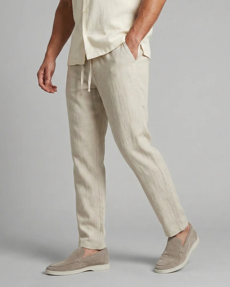 Sien Men’s Wide Leg Trousers – Lightweight Casual Pants for Warm Weather