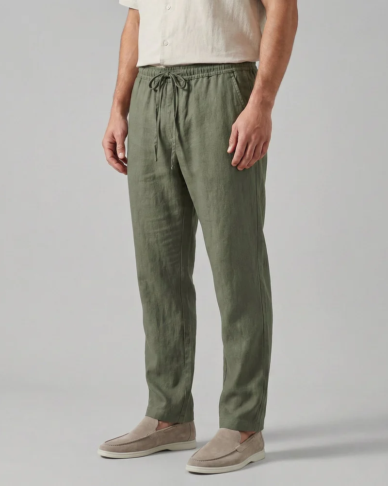 Sien Men’s Wide Leg Trousers – Lightweight Casual Pants for Warm Weather