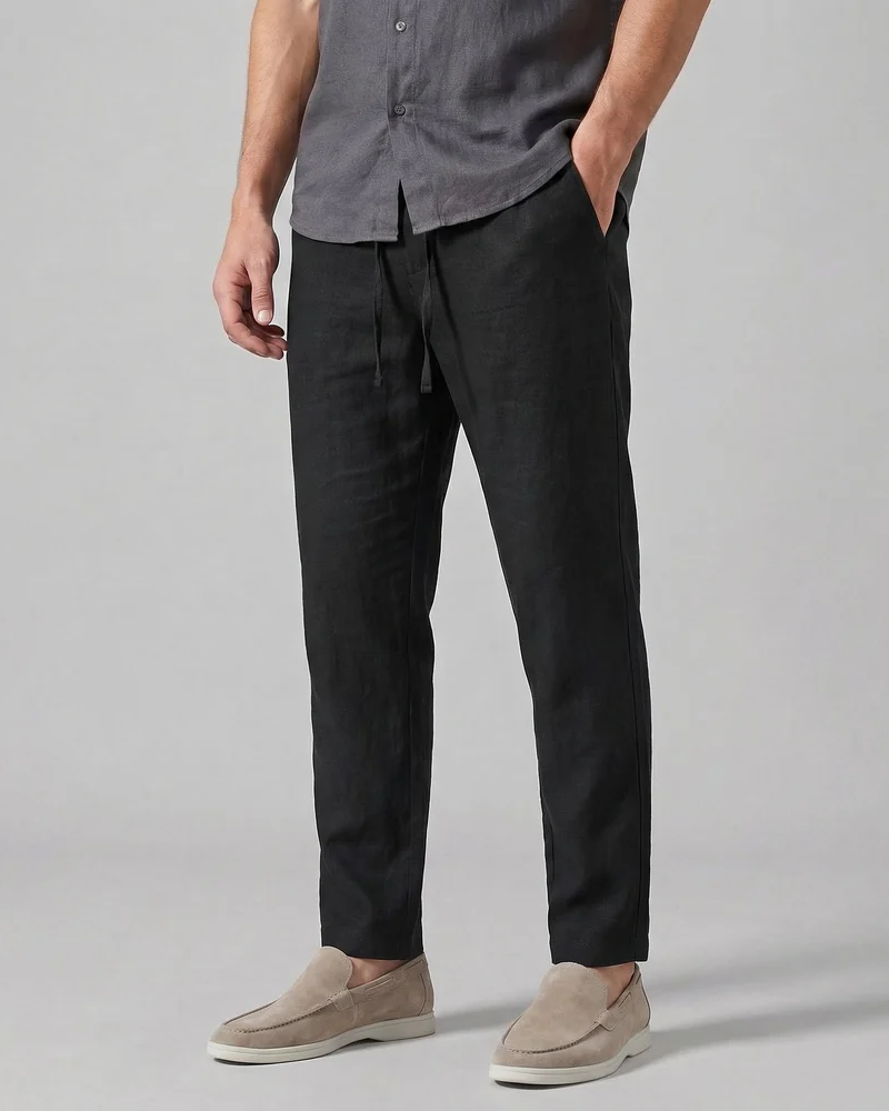 Sien Men’s Wide Leg Trousers – Lightweight Casual Pants for Warm Weather