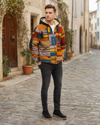 Jameson Men’s Patchwork Hoodie Vest – Soft Fleece Casual Gilet with Hood