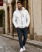 Ealdred Men’s Zip Hoodie – Comfortable Cotton Blend Sweatshirt with Adjustable Hood