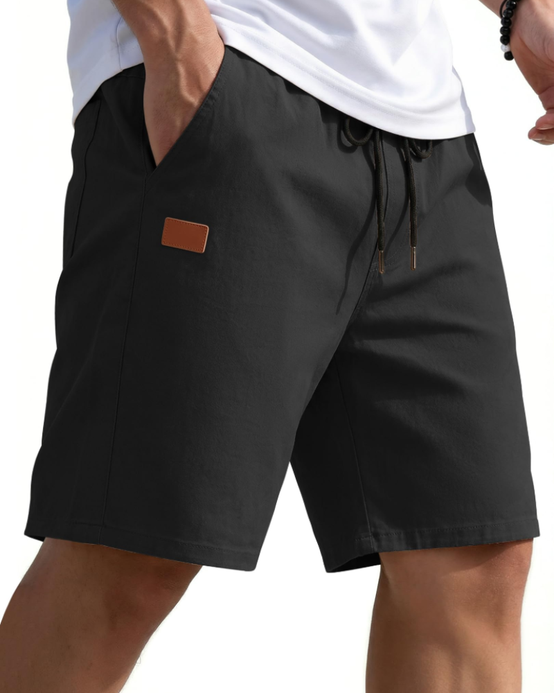 Lucas Men's Chino Shorts – Stretch Cotton Drawstring Summer Shorts with Pockets