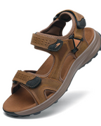 Logan Men's Hiking Sandals – Leather Open Toe Outdoor Sport Sandals