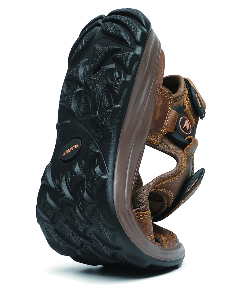 Logan Men's Hiking Sandals – Leather Open Toe Outdoor Sport Sandals