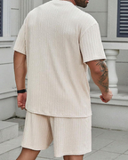Hunter Men's Summer Tracksuit Set – Casual T-Shirt & Drawstring Shorts Co-Ord