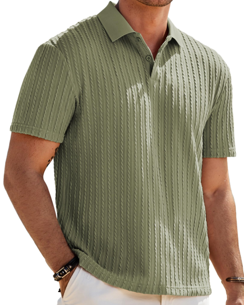 Oliver Men's Knit Polo Shirt – Vintage Stretch Summer Golf & Vacation Polo