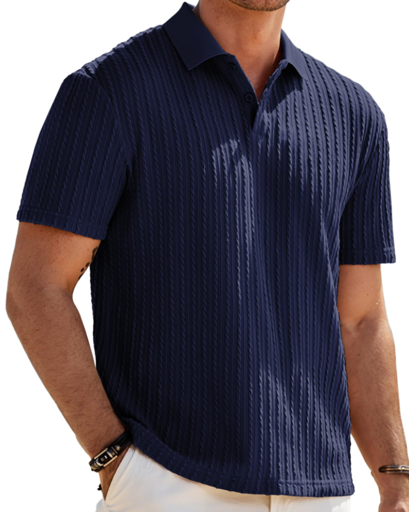 Oliver Men's Knit Polo Shirt – Vintage Stretch Summer Golf & Vacation Polo