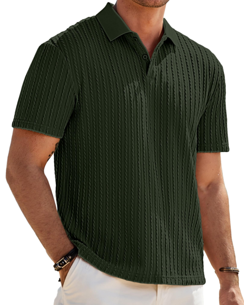 Oliver Men's Knit Polo Shirt – Vintage Stretch Summer Golf & Vacation Polo