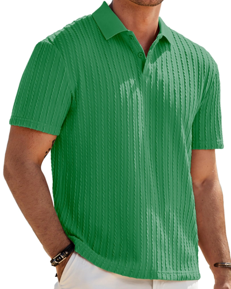 Oliver Men's Knit Polo Shirt – Vintage Stretch Summer Golf & Vacation Polo