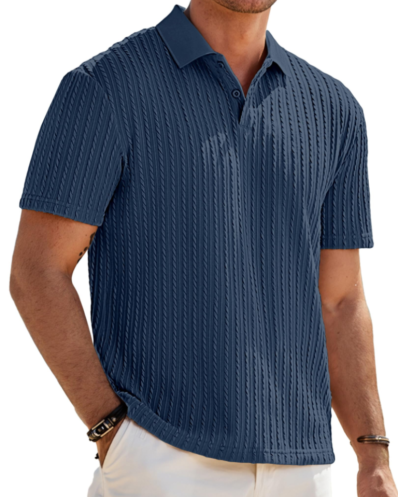 Oliver Men's Knit Polo Shirt – Vintage Stretch Summer Golf & Vacation Polo