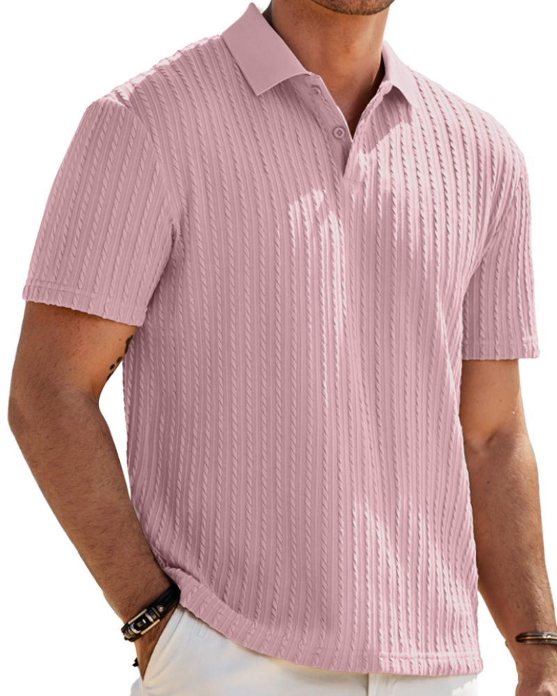 Oliver Men's Knit Polo Shirt – Vintage Stretch Summer Golf & Vacation Polo