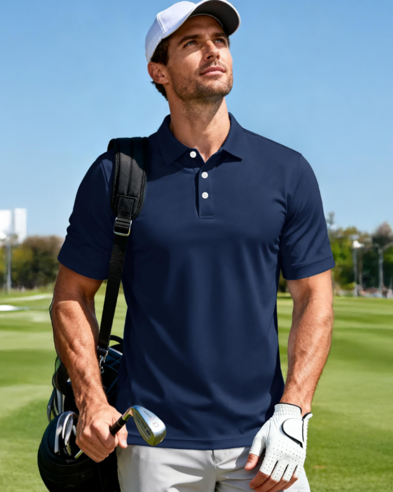 Logan Men's Performance Polo Shirt – Quick Dry Short Sleeve Golf & Work Polo