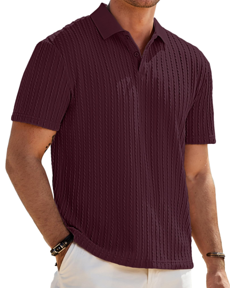 Oliver Men's Knit Polo Shirt – Vintage Stretch Summer Golf & Vacation Polo