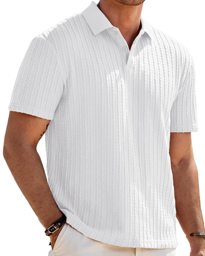 Oliver Men's Knit Polo Shirt – Vintage Stretch Summer Golf & Vacation Polo