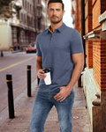 Ethan Men's Cotton Polo Shirt – Breathable Short Sleeve Golf Polo