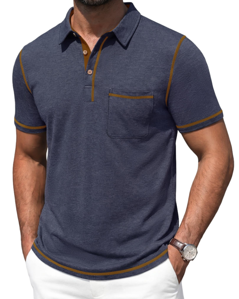 Ryan Men's Cotton Polo Shirt – Lightweight Short Sleeve Golf Polo with Pocket