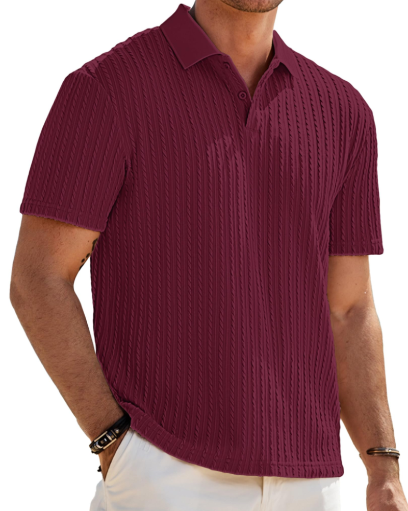 Oliver Men's Knit Polo Shirt – Vintage Stretch Summer Golf & Vacation Polo