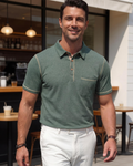 Ryan Men's Cotton Polo Shirt – Lightweight Short Sleeve Golf Polo with Pocket