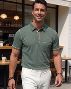 Ryan Men's Cotton Polo Shirt – Lightweight Short Sleeve Golf Polo with Pocket