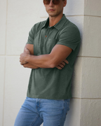 James Men's Cotton Polo Shirt – Breathable Short Sleeve Golf Polo with Pocket