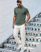 Ryan Men's Cotton Polo Shirt – Lightweight Short Sleeve Golf Polo with Pocket