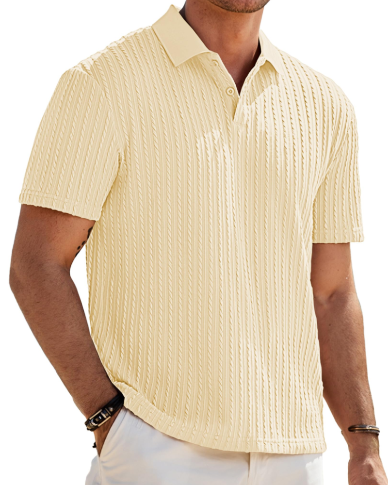 Oliver Men's Knit Polo Shirt – Vintage Stretch Summer Golf & Vacation Polo