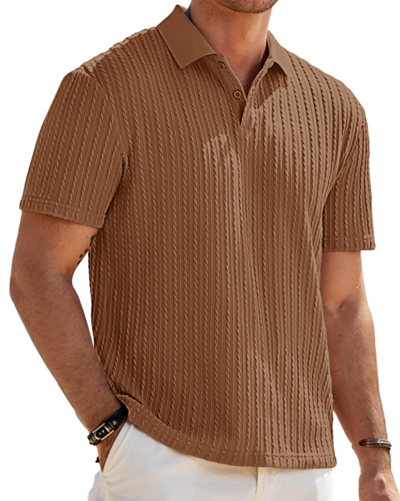 Oliver Men's Knit Polo Shirt – Vintage Stretch Summer Golf & Vacation Polo
