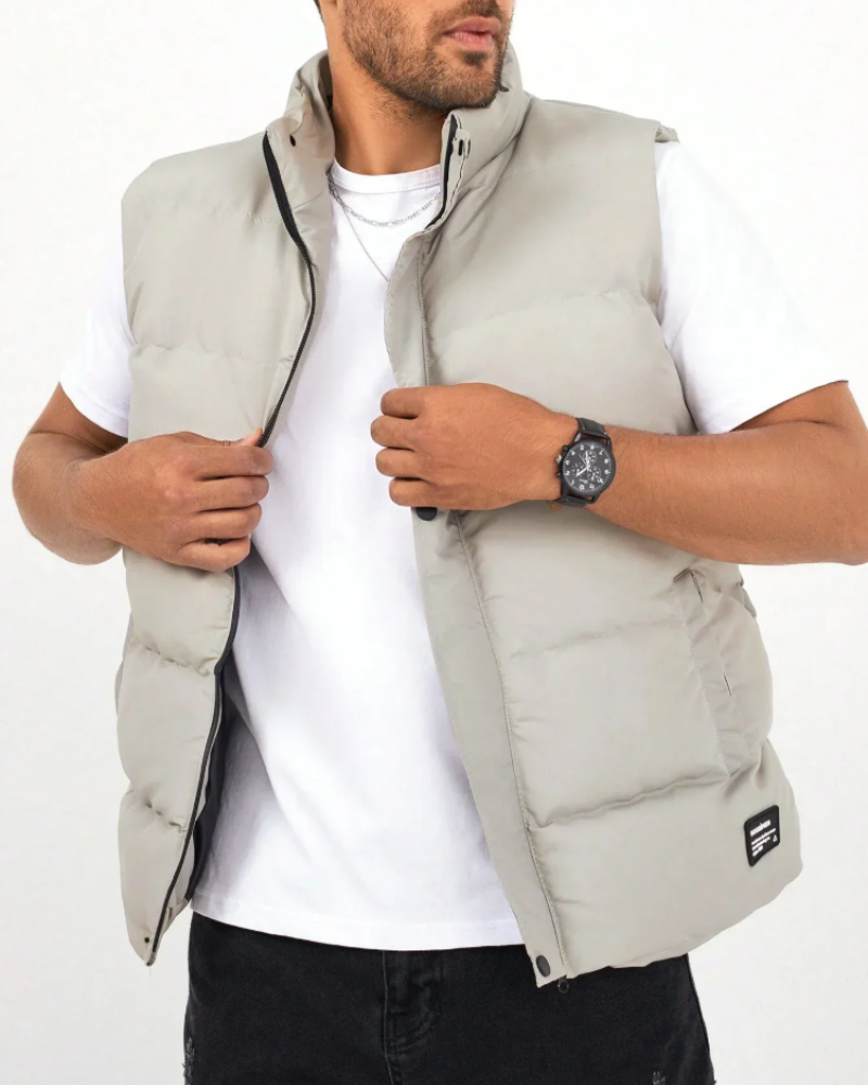 Nathan Men's Quilted Gilet – Lightweight Zip-Up Bodywarmer for Smart Casual Wear