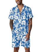 Noah Men's Hawaiian Shirt Set – Floral Short Sleeve Shirt & Beach Shorts Co-Ord