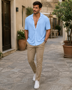 Leandro Men’s Linen Shirt – Breathable Summer Button-Up with Relaxed Fit