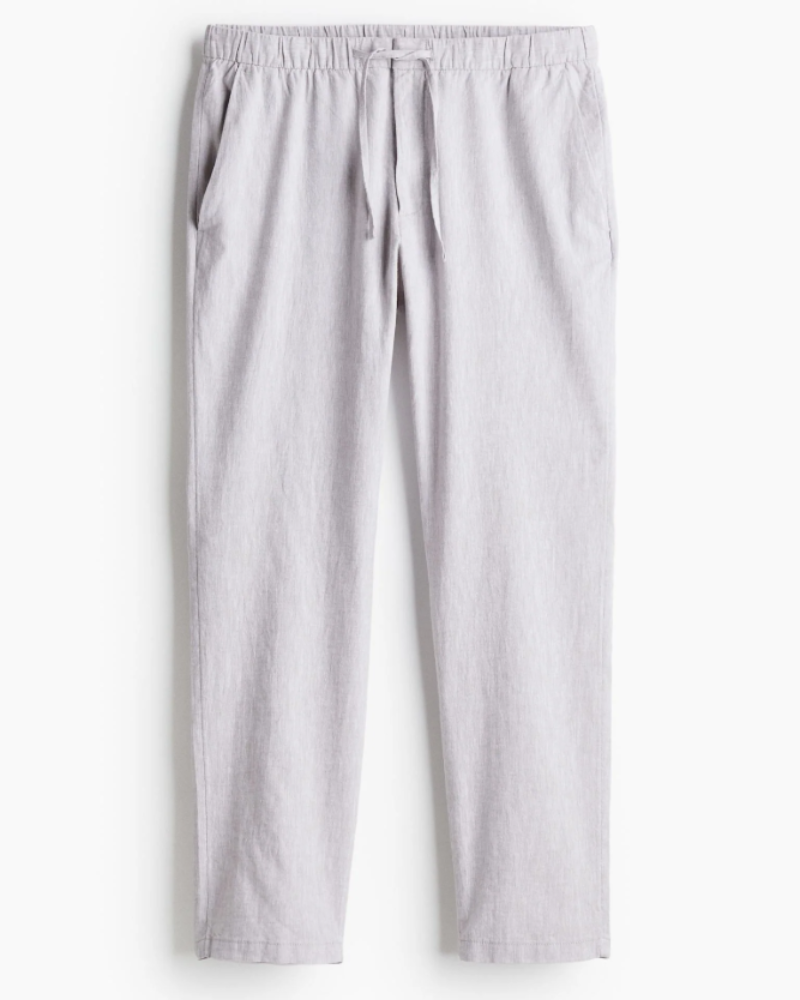Ethan Men’s Relaxed Trousers – Tapered Fit Casual Pants with Elastic Waistband
