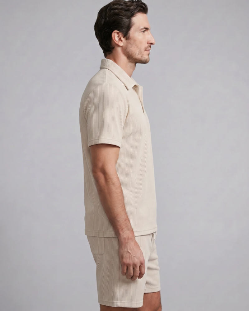 Ethan Men's 2 Piece Set – Polo Shirt & Shorts Casual Summer Outfit