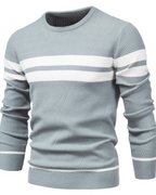Ethan Men's Striped Sweater – Regular Fit Casual Knit Pullover for Everyday Style