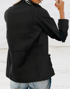 Nora Women’s Utility Jacket – Elegant Long Sleeve Jacket with Four Practical Pockets