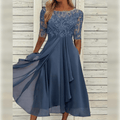 Melisande Women’s Chiffon Maxi Dress – Elegant Flowing Evening Dress for Special Events
