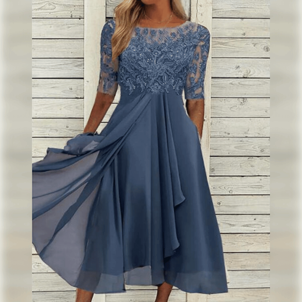 Melisande Women’s Chiffon Maxi Dress – Elegant Flowing Evening Dress for Special Events