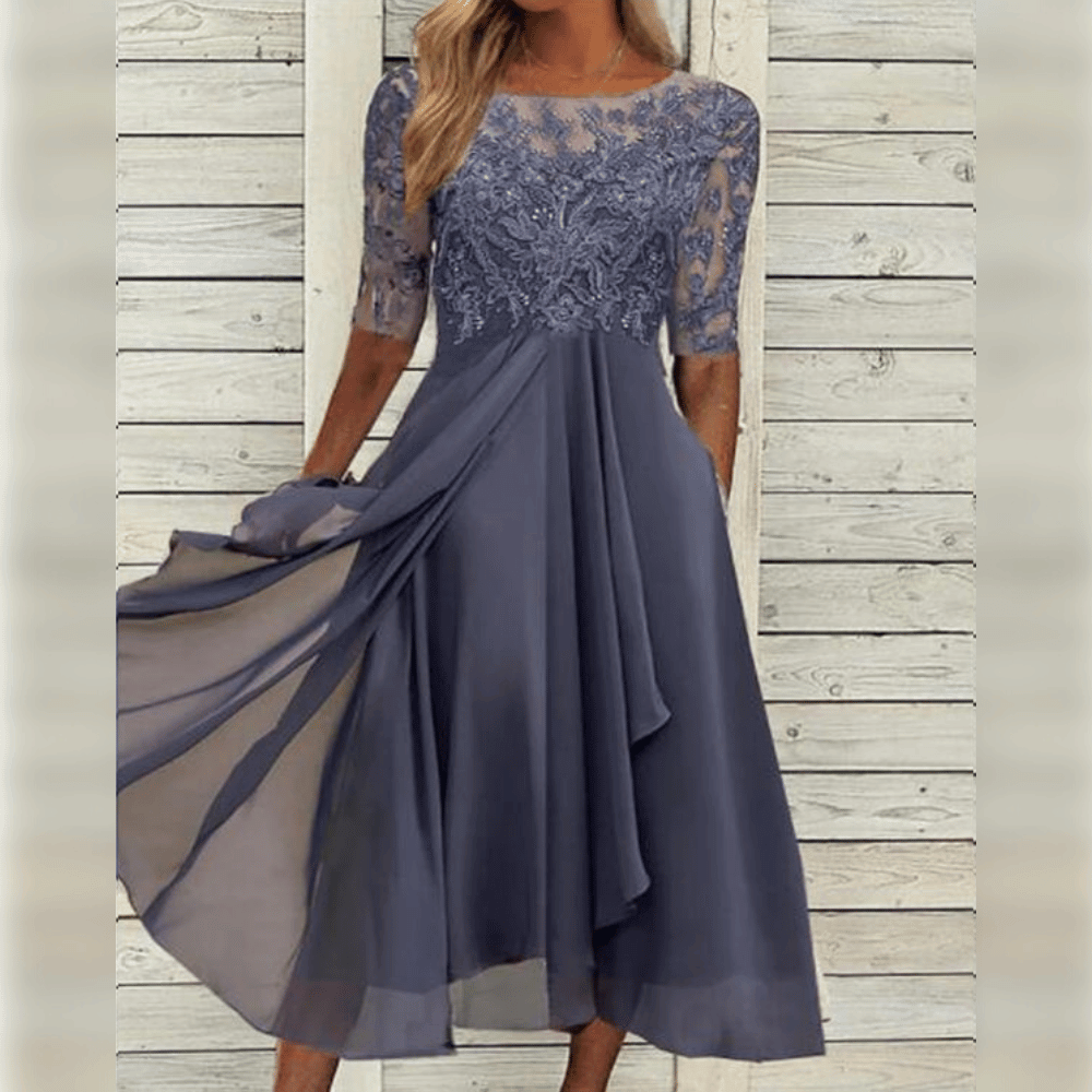 Melisande Women’s Chiffon Maxi Dress – Elegant Flowing Evening Dress for Special Events