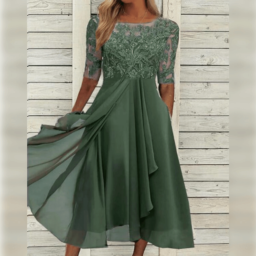 Melisande Women’s Chiffon Maxi Dress – Elegant Flowing Evening Dress for Special Events