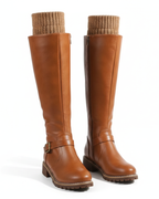 Nyla Women’s Leather Boots – Elegant Supportive Boots with Comfortable All-Season Fit