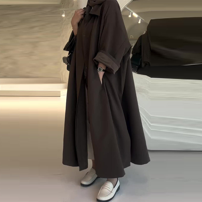 Camila Women’s Oversized Long Coat – Warm Winter Jacket with Relaxed Elegant Fit