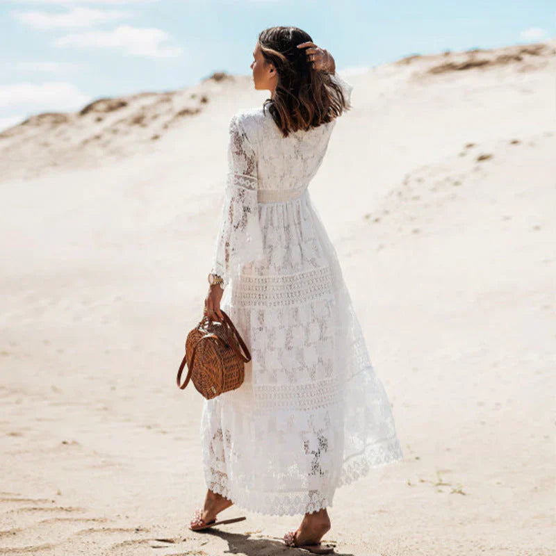 Persephone Women’s Boho Maxi Dress – Long Sleeve Flowy Dress with Relaxed Fit