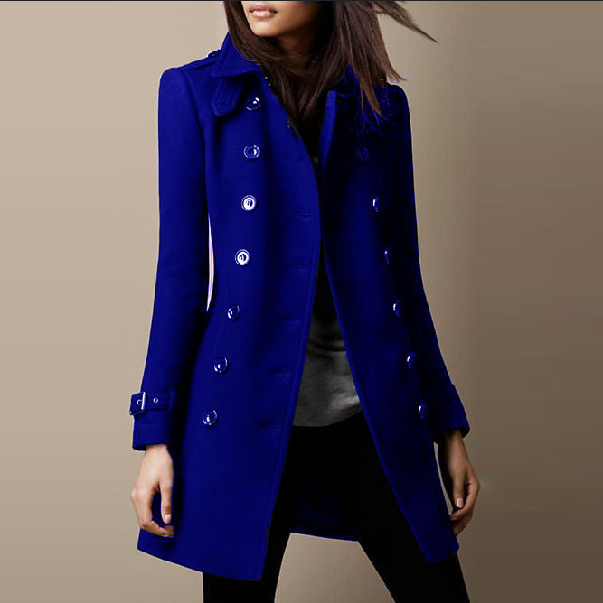 Lucille Women’s Wool Coat – Elegant Long Winter Coat with Tailored Chic Fit