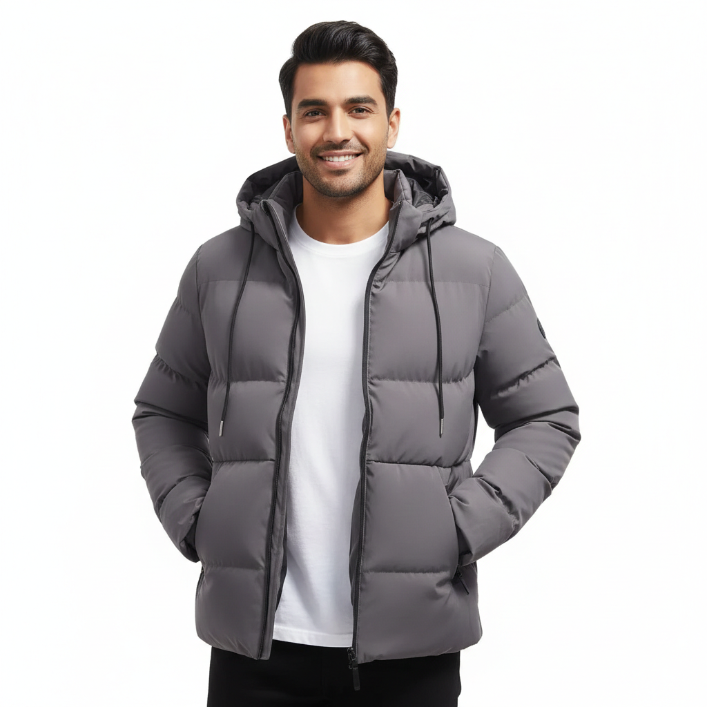 Oliver Men’s Winter Parka – Waterproof Hooded Puffer Jacket with Quilted Lining