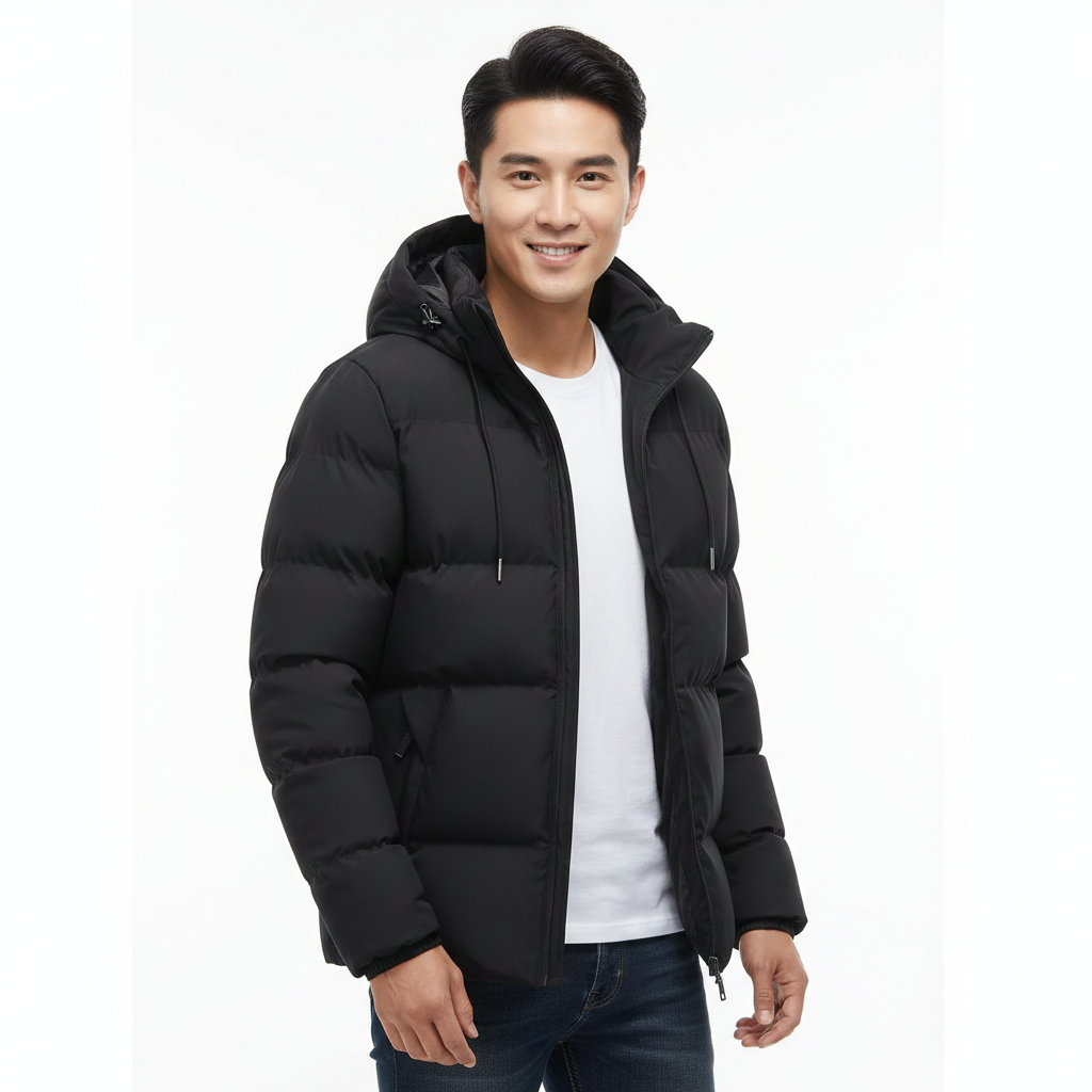 Oliver Men’s Winter Parka – Waterproof Hooded Puffer Jacket with Quilted Lining