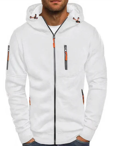 Ealdred Men’s Zip Hoodie – Comfortable Cotton Blend Sweatshirt with Adjustable Hood