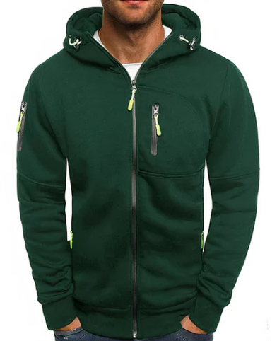 Ealdred Men’s Zip Hoodie – Comfortable Cotton Blend Sweatshirt with Adjustable Hood