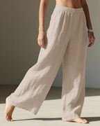 Grace Women’s Linen Palazzo Pants – Wide Leg Summer Trousers with Pockets