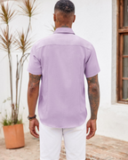 Ethan Men’s Short Sleeve Shirt – Lightweight Casual Summer Beach Shirt with Pocket