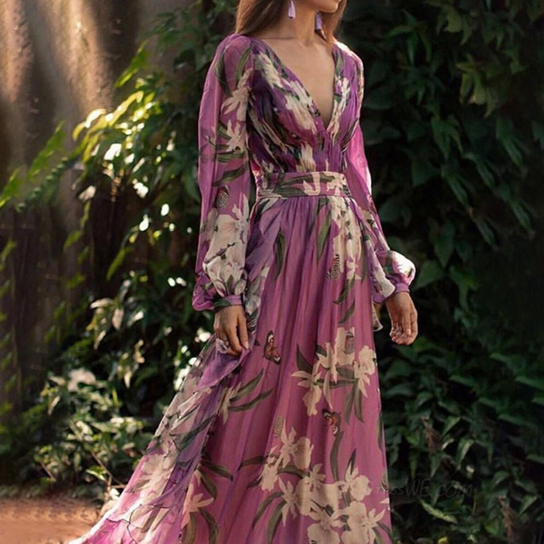 Natalia Women’s Maxi Dress – Elegant Flowy Summer Dress with Lightweight Comfort