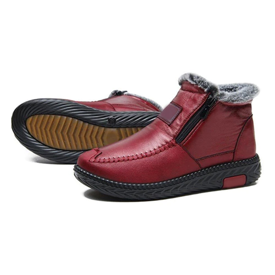 Angela Women’s Winter Boots – Warm Fur-Lined Zip Boots with Non-Slip Sole